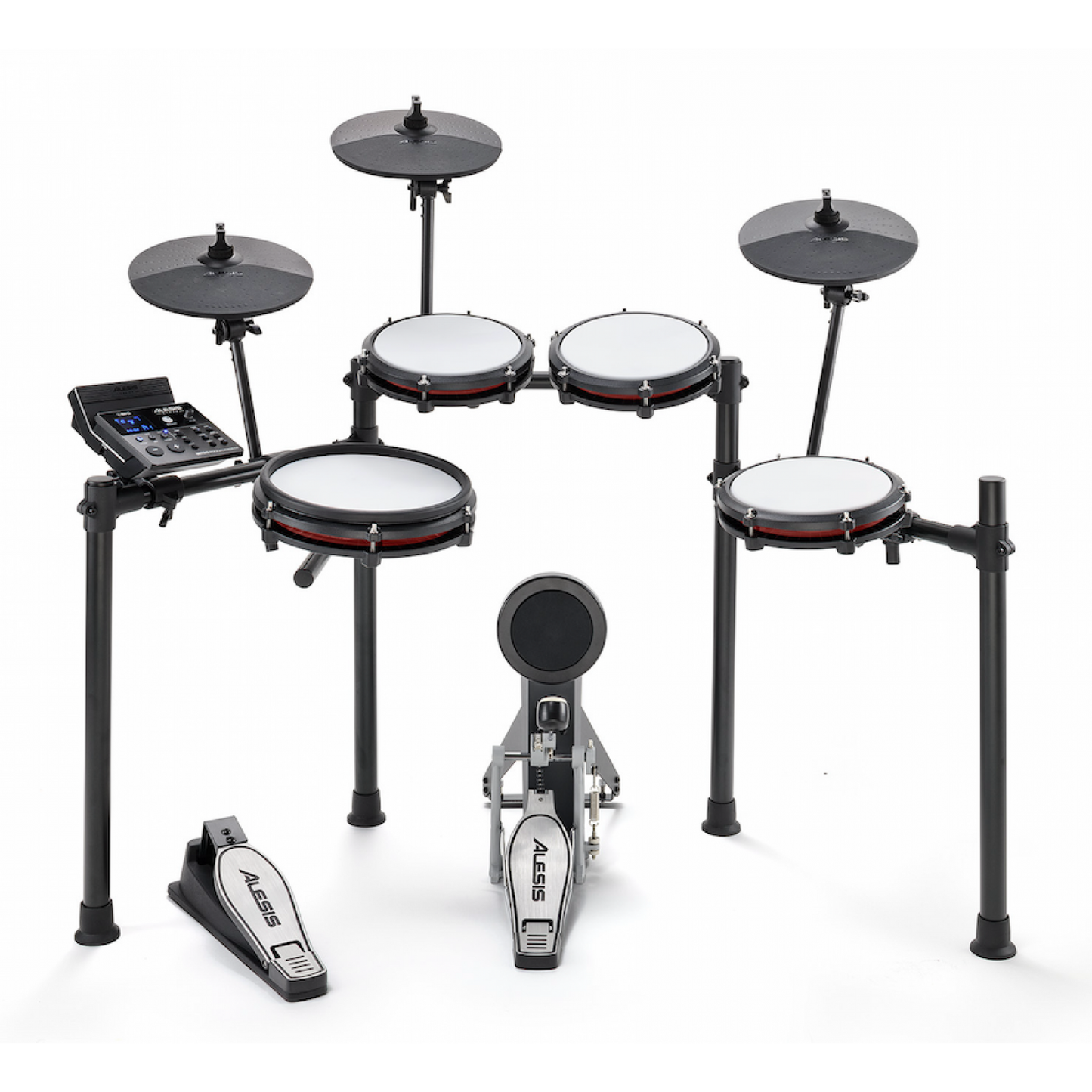 8 Piece Electronic Drum Kit w Mesh Heads and Bluetooth