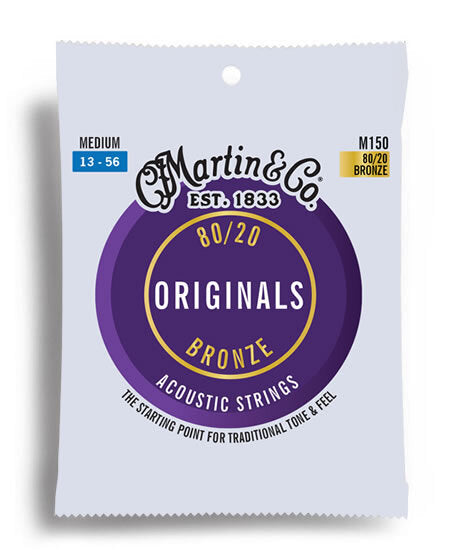 Martin Originals 80/20 Bronze Medium Guitar String Set (13-56)