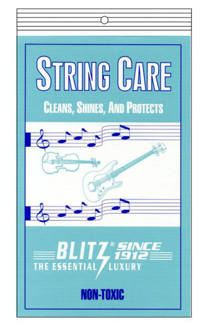 Blitz Guitar String Care Cloth Cleaning Pack Cleans Shines & Protects