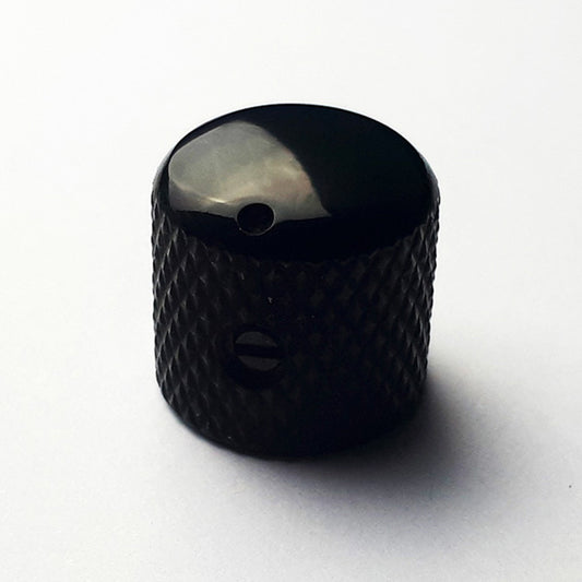 GT Metal Knurled Dome Knobs in Black Finish (Pk-2) with Set Screw