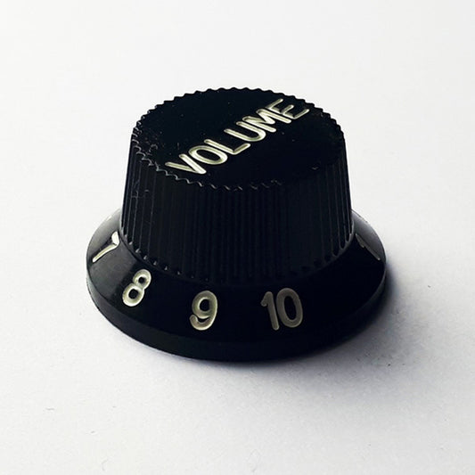 GT ABS ST-Style Volume Knobs in Black (Pk-2) Numbered 0 - 10