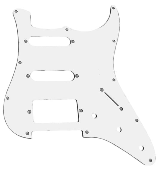 GT 3-Ply ST-Style 2SC/1HB Electric Guitar Pickguard in White (Pk-1) with 22 Holes