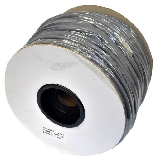 100 METRE SPEAKER CABLE UN-CUT ROLL 16 GAUGE 2 CORES 2.5MM