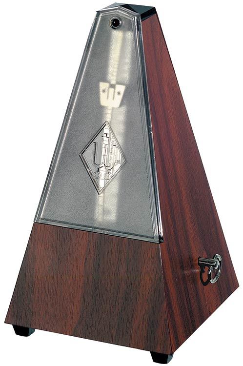 Wittner System Maelzel Series 812K Metronome in Mahogany Grain Colour Plastic Casing with Bell