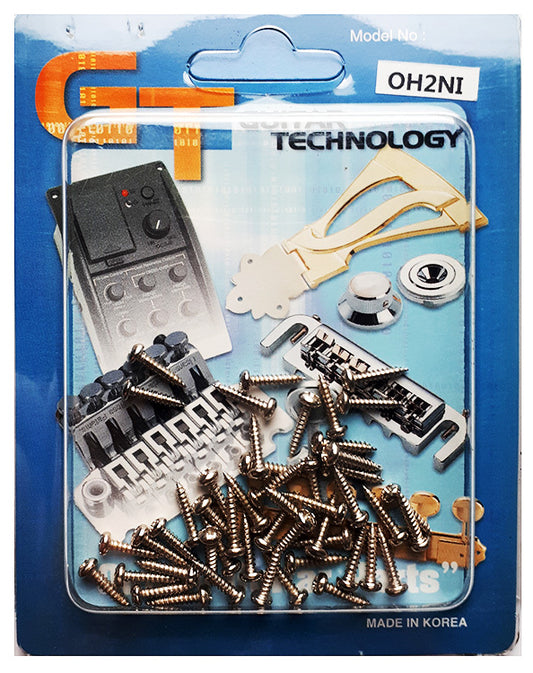 GT Wood Screws with Round Head in Nickel Finish - 1.75mm x 10mm (Pk-50)