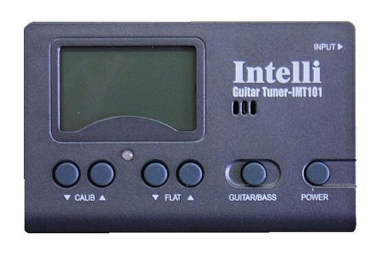 Intelli IMT101 Digital Guitar & Bass Tuner Easy-To-Read LCD Meter acts like a real Tuning Meter