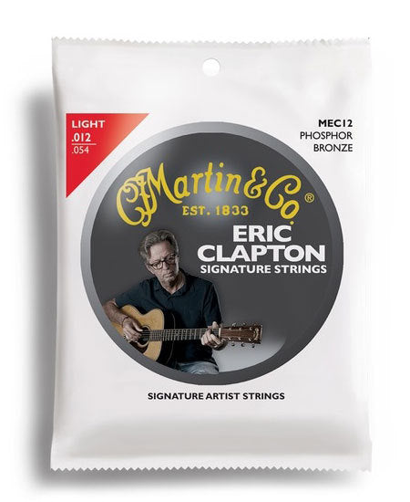 Martin Eric Clapton Strings 92/8 Phosphor Bronze Light Guitar String Set (12-54)