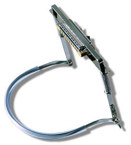 Hohner Large Adjustable Harmonica Holder For Chromatic with Plastic Coated Metal Neck Brace