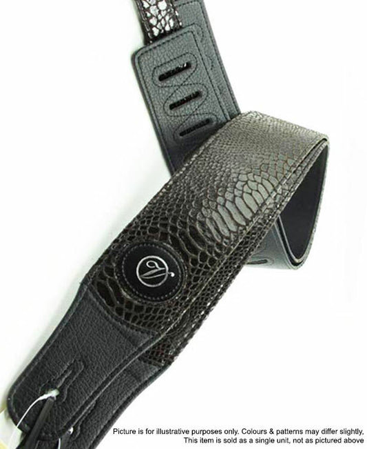 Vorson Brown Skin Patterned Guitar Strap with Leather Ends Look Awesome with Vorson!