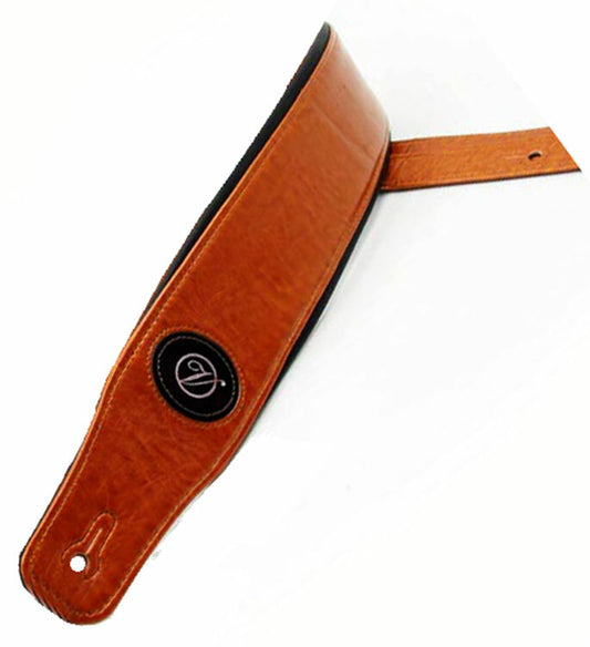 Vorson Padded Tan & Black Leather Guitar Strap Look Awesome with Vorson!