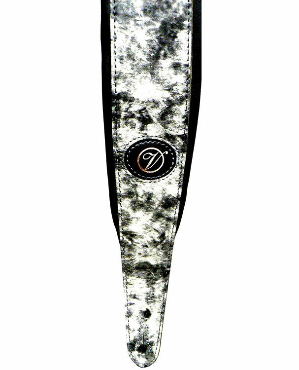 Vorson Grey & White Suede Guitar Strap with Black Leather Backing Look Awesome with Vorson!