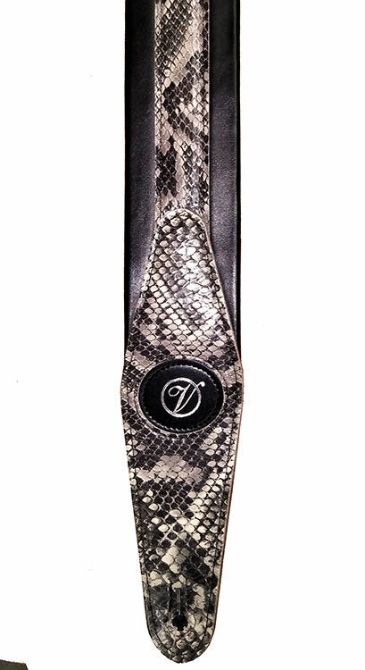 Vorson Black & Snake Skin Pattern Padded Leather Guitar Strap Look Awesome with Vorson!