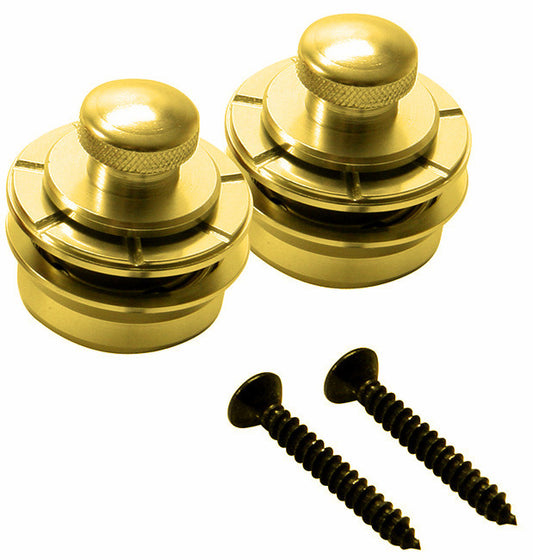 Hennessey Solid Brass Strap Locks in Gold (1-Pair) Safe & Easy-Compress/Release-Action System