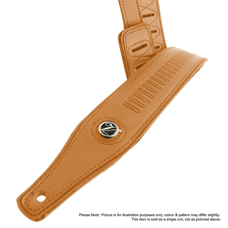 Vorson High Quality Tan Leather Guitar Strap with Stamped Bullet Pattern Look Awesome with Vorson!