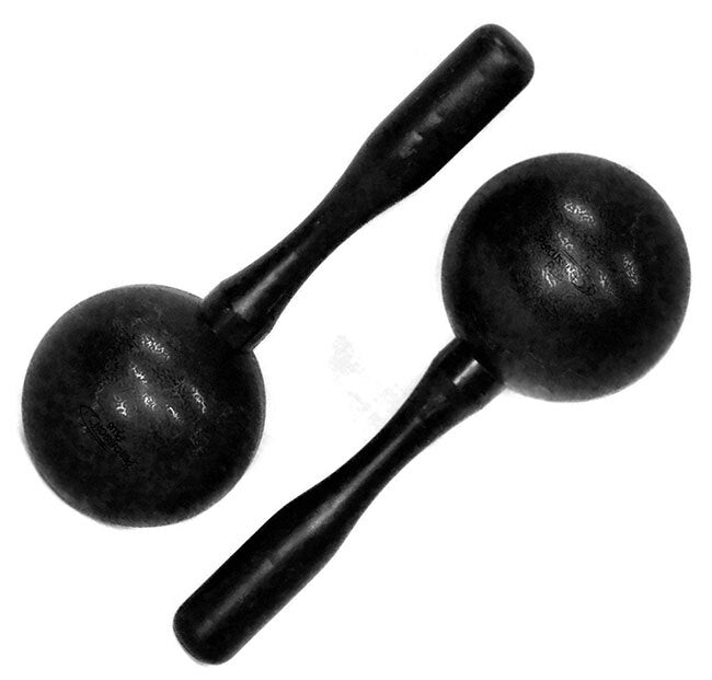 Percussion Plus Round Head Plastic Maracas in Black