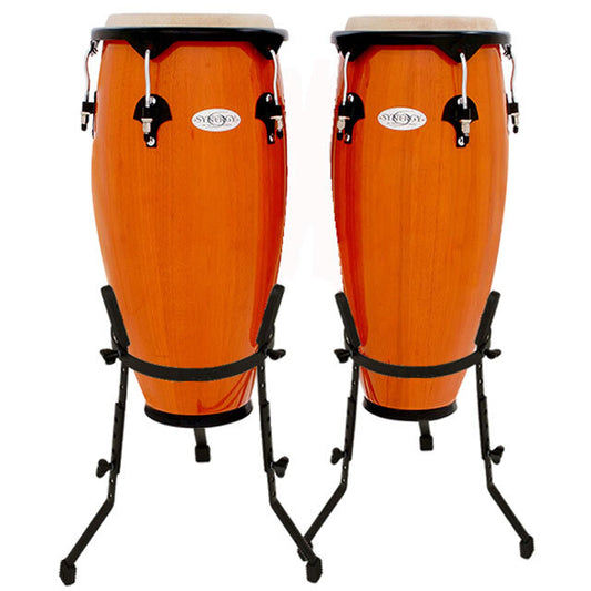 10 & 11 INCH WOOD CONGA SET AMBER