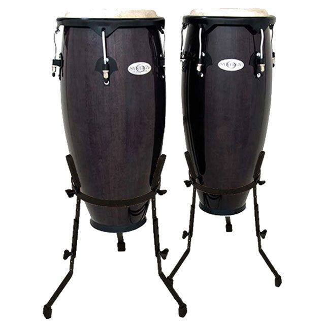 10/11 INCH CONGAS TRANS BLACK W/STAND