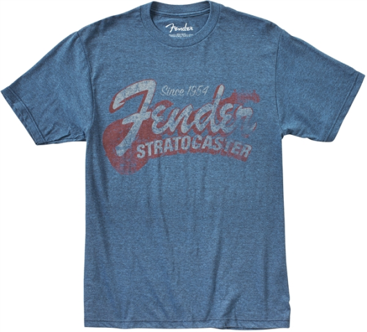 Fender Since 1954 Strat T-Shirt Blue Smoke L