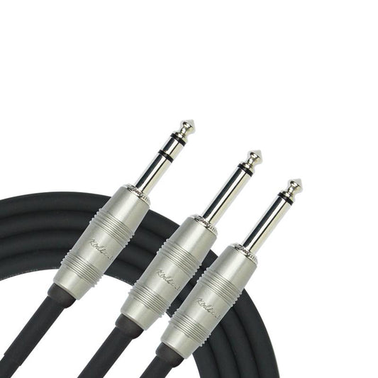 Kirlin KY336-1 TRS - 2 x Mono 6.5 Insert Cable 1ft