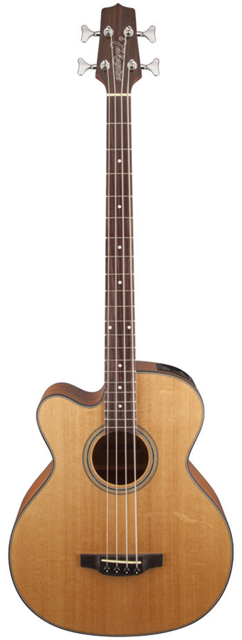 Takamine GB30 Series Left Handed AC/EL Bass Guitar with Cutaway in Natural Finish