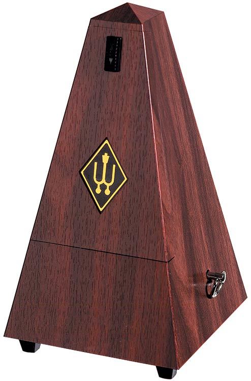 Wittner System Maelzel Series 855 Metronome in Mahogany Grain Colour Plastic Casing with Bell