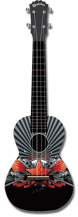 KEALOHA CONCERT UKULELE STARSTRUCK PATTERN