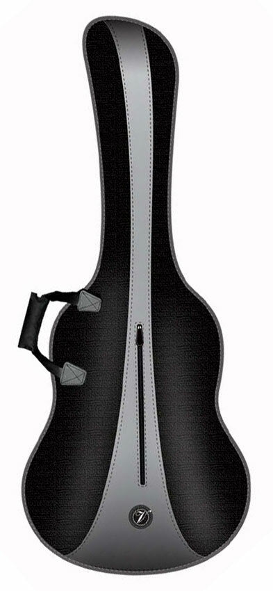 Vorson Nylon Oxford Series Classical Guitar Bag Black with Silver Stripe