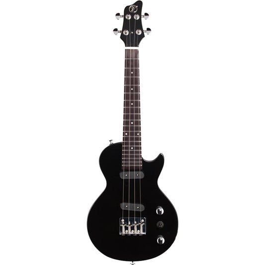 Vorson LP Style Solid Body Electric Ukulele in Black Comes with Carry Bag