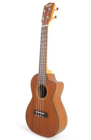 MAKAI CONCERT UKULELE AC/EL CUTAWAY ALL MAHOG