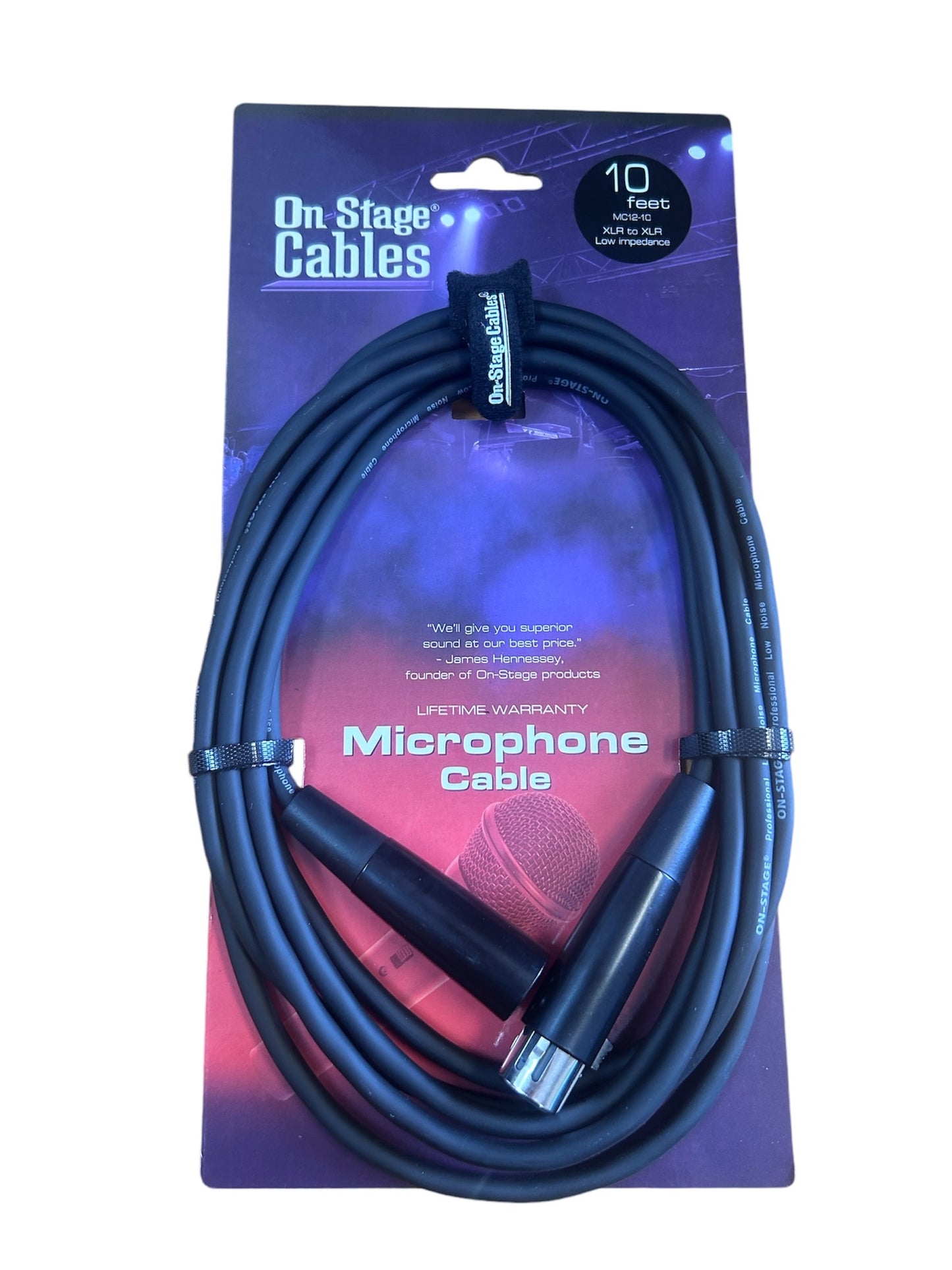 On Stage 10ft Microphone Cable (XLR Male - XLR Female)