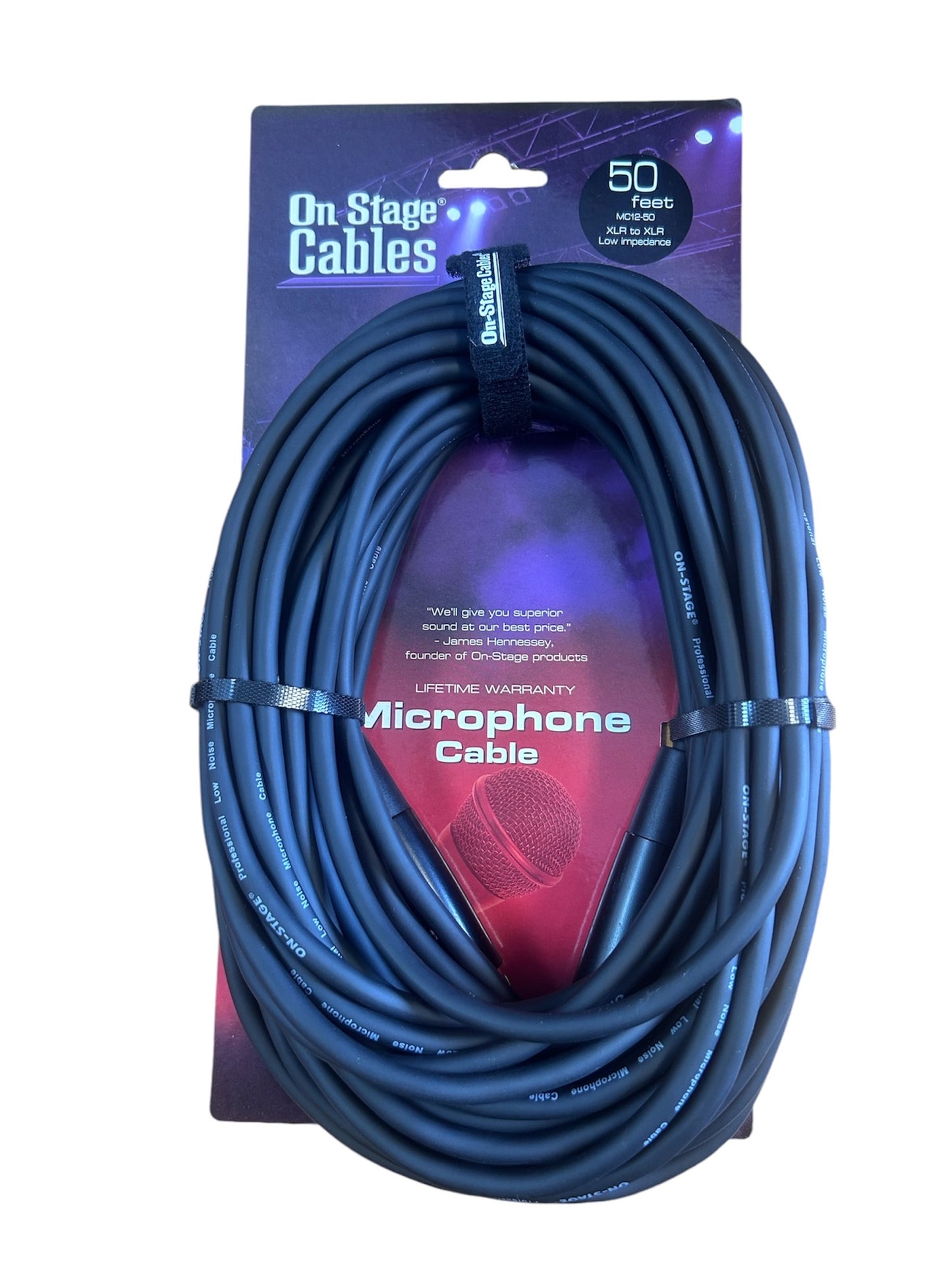 On Stage 50ft Microphone Cable (XLR Male - XLR Female)
