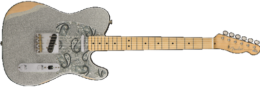 Brad Paisley Road Worn Telecaster Maple Fingerboard Silver Sparkle