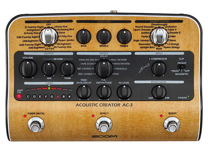 ZOOM AC-3 ACOUSTIC EFFECTS & AMP SIMULATOR