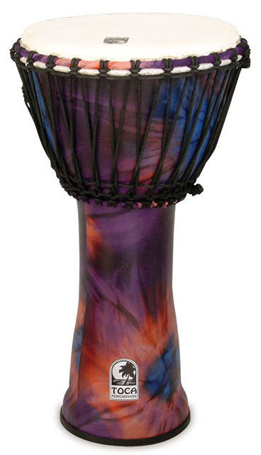 12 INCH DJEMBE WOODSTOCK PURPLE ROPE TUNED