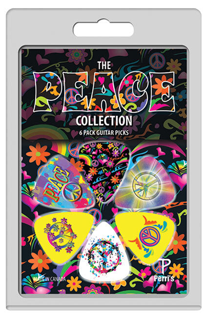 Perris 6-Pack The Peace Collection Licensed Guitar Picks Pack