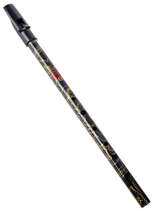 Generation Boho Designer English Tin Penny Whistle in Kerouac Black (D)