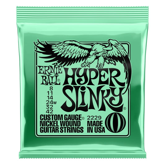 Hyper Slinky Nickel Wound Electric Guitar Strings 8 - 42 Gauge
