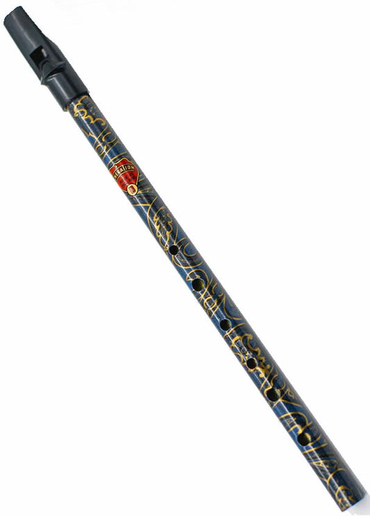 Generation Boho Designer English Tin Penny Whistle in Bohemian Blue (D)