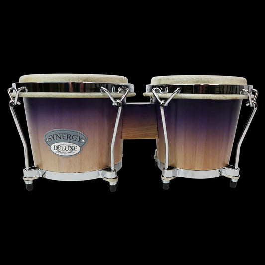 Toca 6 & 6-3/4" Synergy Deluxe Series Wooden Bongos in Purple Fade