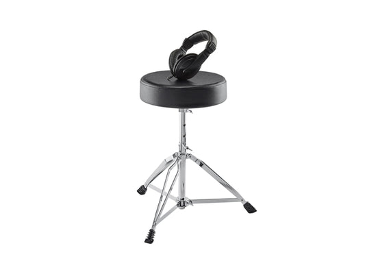 Drum Essentials: Round Drum Throne + Headphones