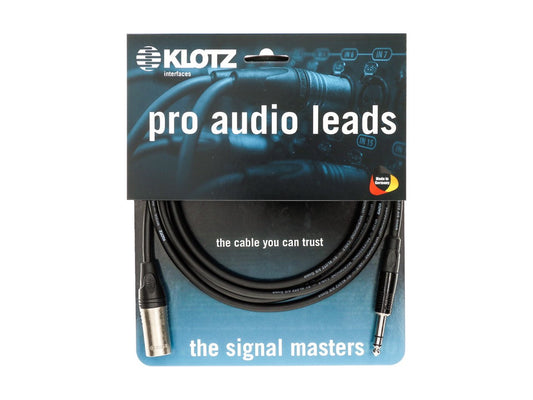 M1 Balanced Audio Cable 5m male XLR by KLOTZ to balanced jack plug