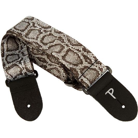 Perris 2" Polyester Snakeskin Guitar Strap w/ Leather ends