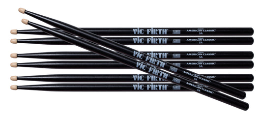 Vic Firth 5A BLACK Promo Pack  Buy 3pr + get 1pr FREE