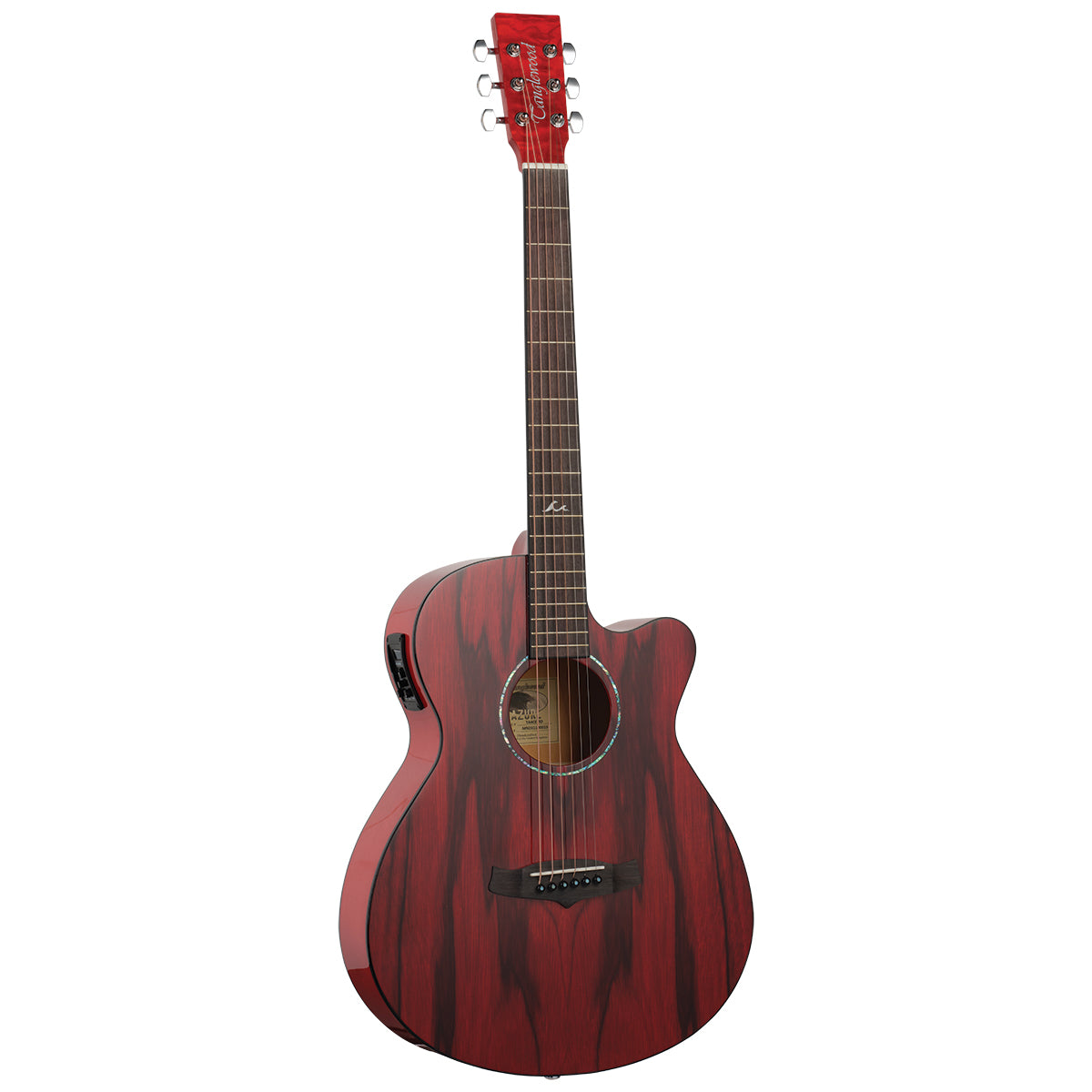 Tanglewood Azure Super Folk CE Pacific Walnut Top Red with TW Premium Plus