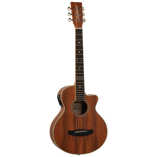 Tanglewood Reunion Pro Traveller C/E All Figured Black Walnut Solid Top w Bag