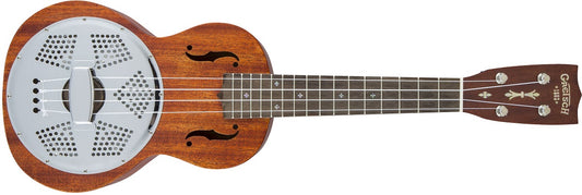 G9112 Resonator-Ukulele with Gig Bag Ovangkol Fingerboard Biscuit Cone Honey Mahogany Stain