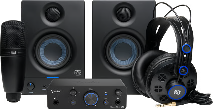 Fender Quantum LT2 Complete Studio Bundle with ERIS3.5 Gen2 Monitors