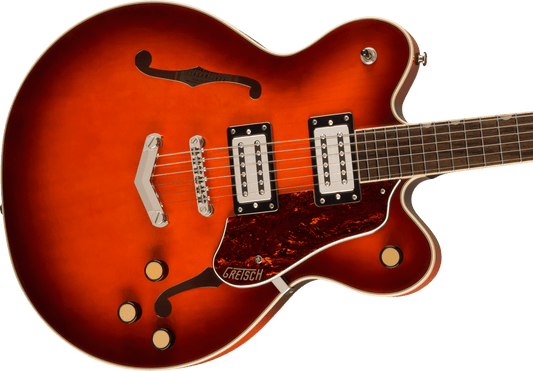 G2622 Streamliner Center Block Double-Cut with V-Stoptail Laurel Fingerboard Broad’Tron BT-3S Pickups Fireburst
