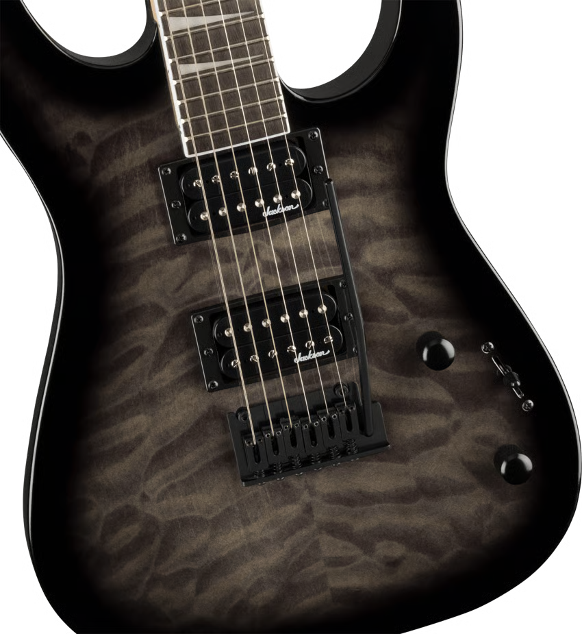 Jackson JS Series Dinky JS20 DKQ 2PT Electric Guitar | Transparent Black