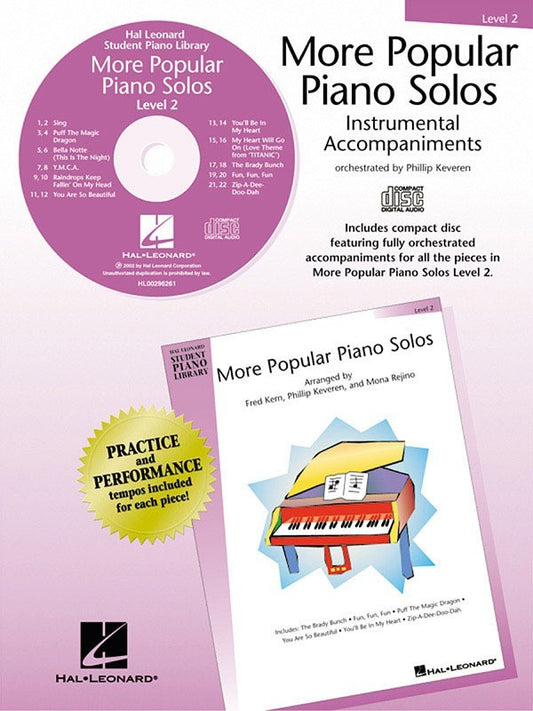 HLSPL MORE POPLUAR PIANO SOLOS LVL 2 CD